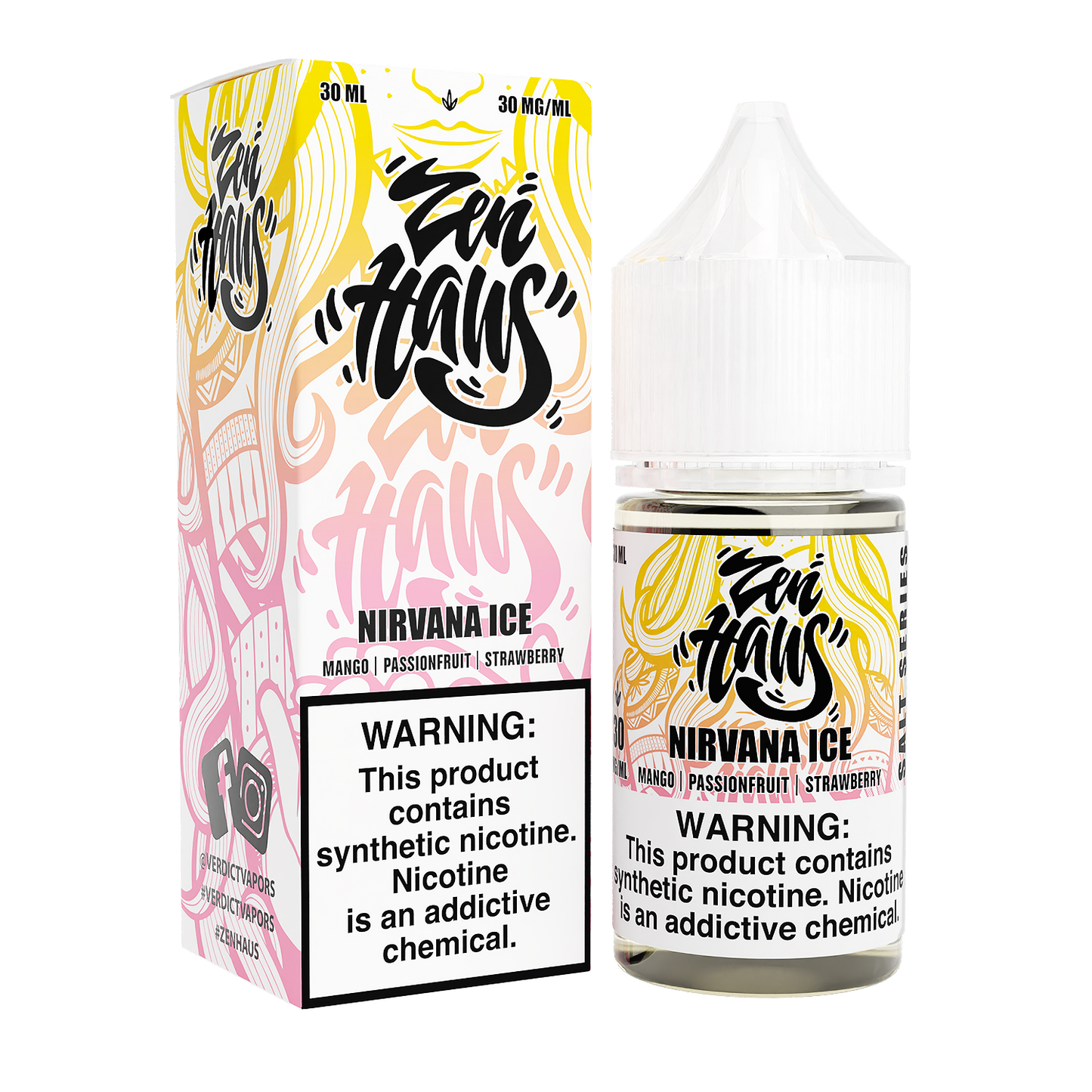 Nirvana ICE by ZEN HAUS SALTS E-Liquid 30ml with Packaging