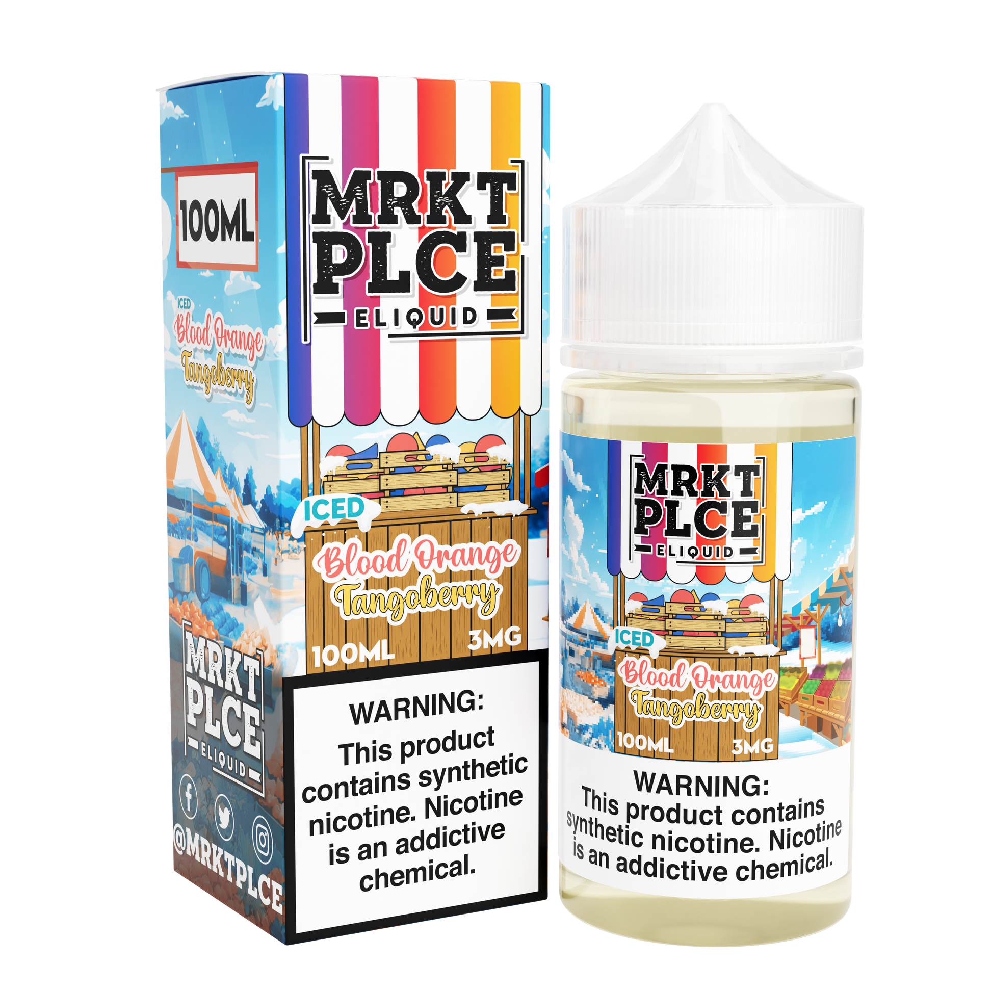 Iced Blood Orange Tango Berry by MRKT PLCE Series 100mL with Packaging