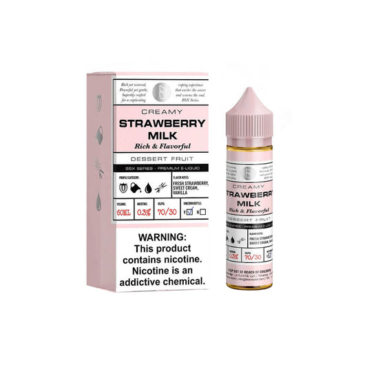 Strawberry Milk by Glas BSX TFN 60mLwith Packaging