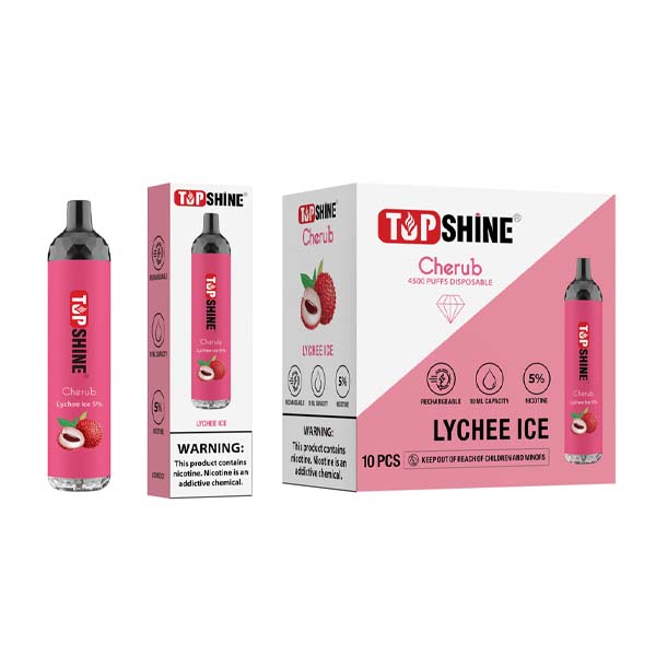 Topshine Disposable | 4500 Puffs | 10mL | lychee ice with packaging