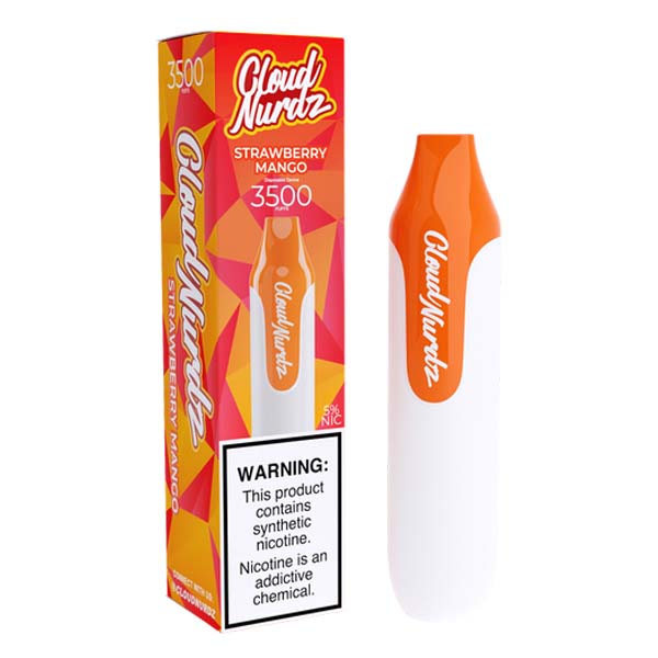 Cloud Nurdz Disposable Series | 3500 Puffs | 10mL strawberry mango with packaging