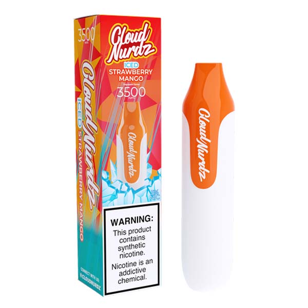 Cloud Nurdz Disposable Series | 3500 Puffs | 10mL strawberry mango iced with packaging