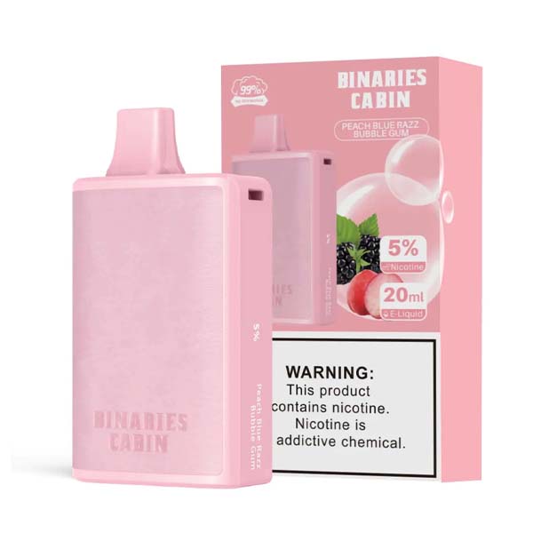 HorizonTech - Binaries Cabin Disposable | 10,000 puffs | 20mL Peach blue razz bubble gum with packaging