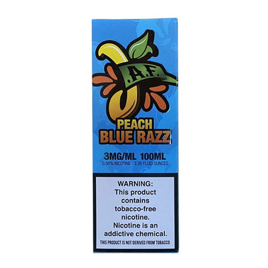Peach Blue Razz by Juicy AF TFN Series 100mL with packaging