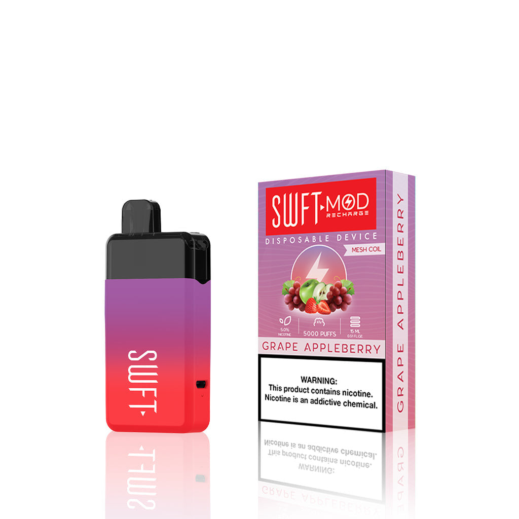 SWFT Mod Disposable | 5000 Puffs | 15mL | 50mg | Grape Appleberry with packaging