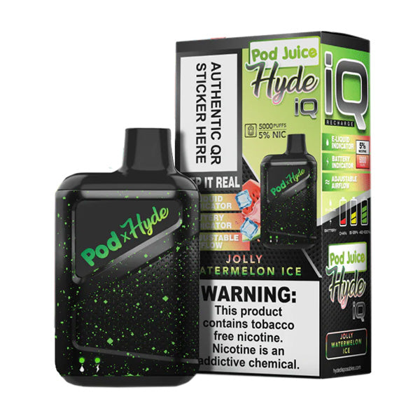 Pod Juice - Hyde IQ Disposable | 5000 Puffs | 8mL Jolly Watermelon Ice