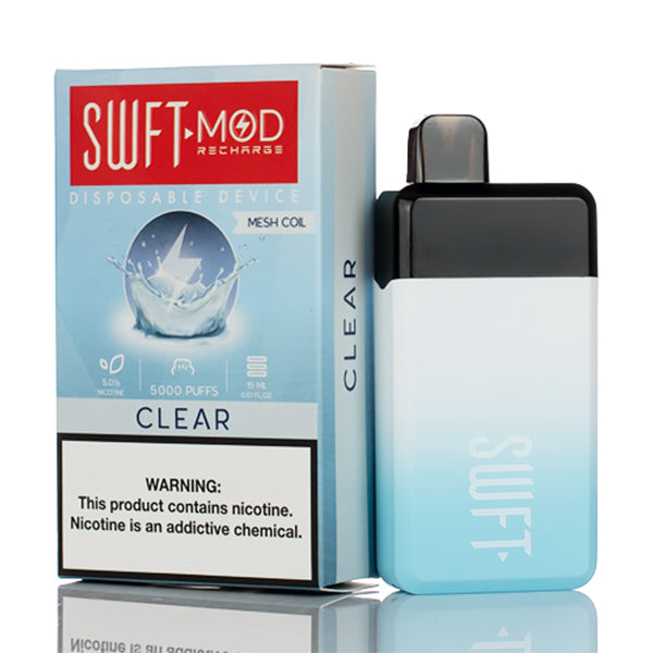 SWFT Mod Disposable | 5000 Puffs | 15mL | 50mg | Clear with packaging