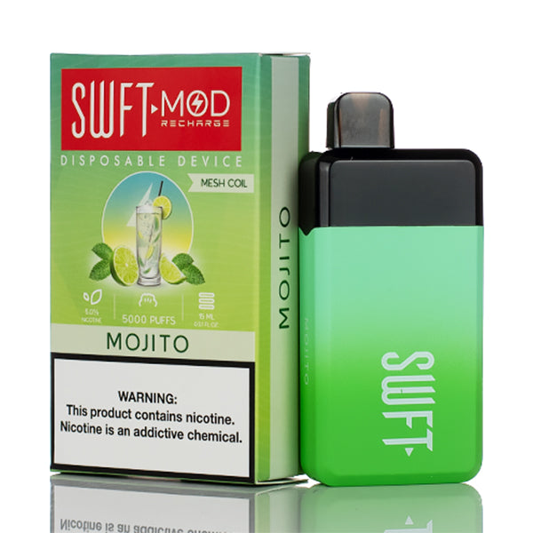 SWFT Mod Disposable | 5000 Puffs | 15mL | 50mg | Mojito with packaging