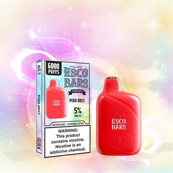 Esco Bars Mesh Disposable | 6000 Puffs | 15mL | 5% | Pixie Dust with Packaging