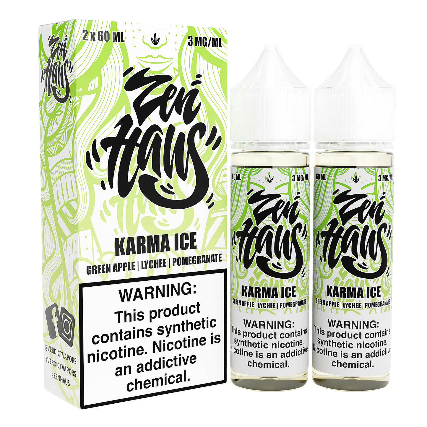 Zen Haus Ice - Karma Ice by Verdict - Revamped Series | 2x60mL with packaging