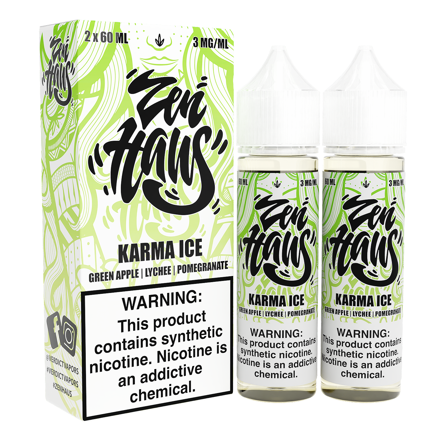 Zen Haus Ice - Karma Ice by Verdict - Revamped Series | 2x60mL with packaging