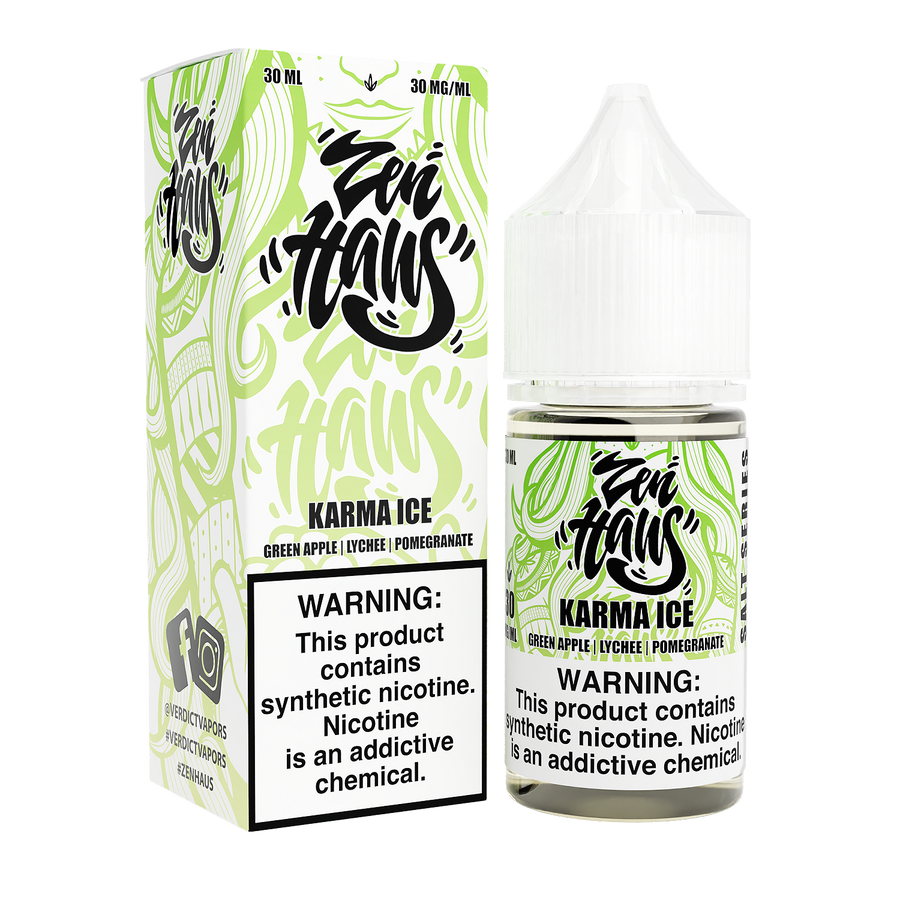 Zen Haus Ice - Karma Ice | Verdict | Revamped Salt Series | 30mL Bottle with packaging