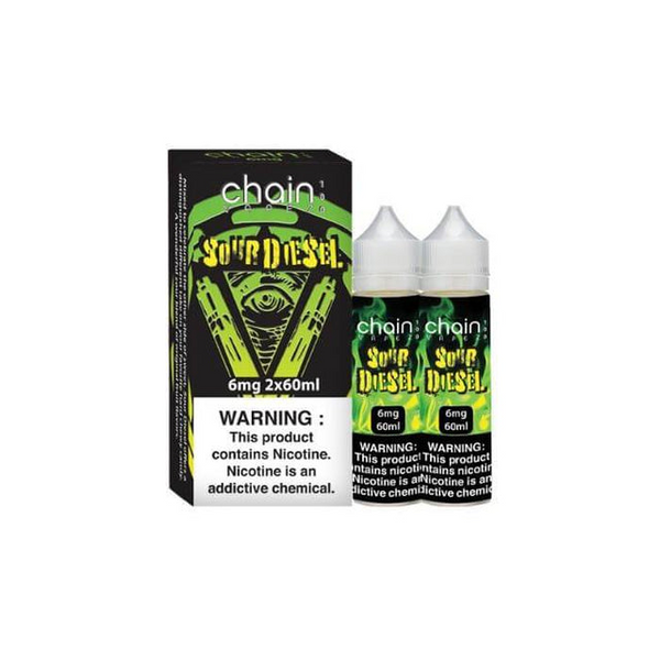 Chain Vapez Series E-Liquid | x2-60mL (120mL) | 6mg | Sour Diesel with packaging