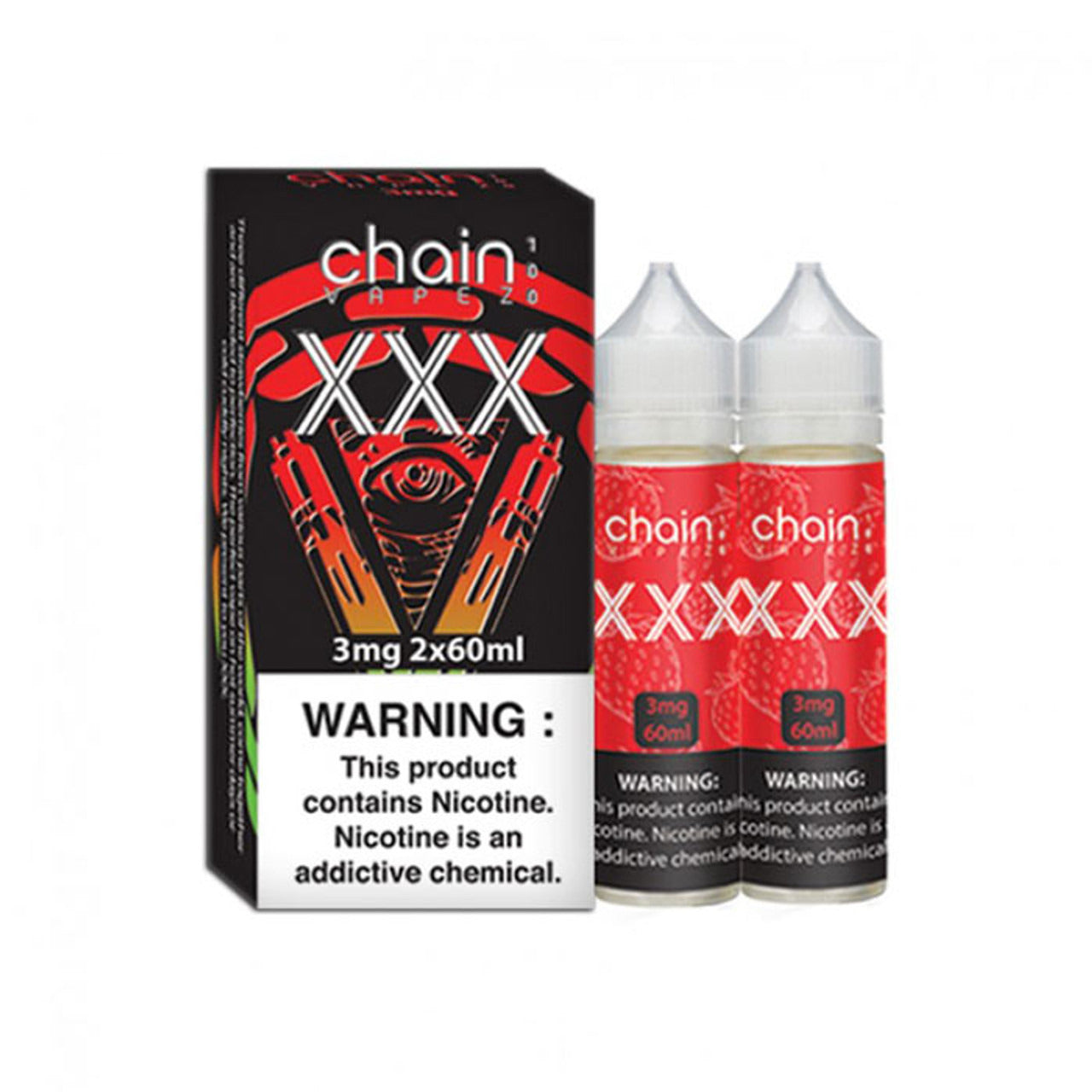 Chain Vapez Series E-Liquid | x2-60mL (120mL) | 3mg | XXX with Packaging