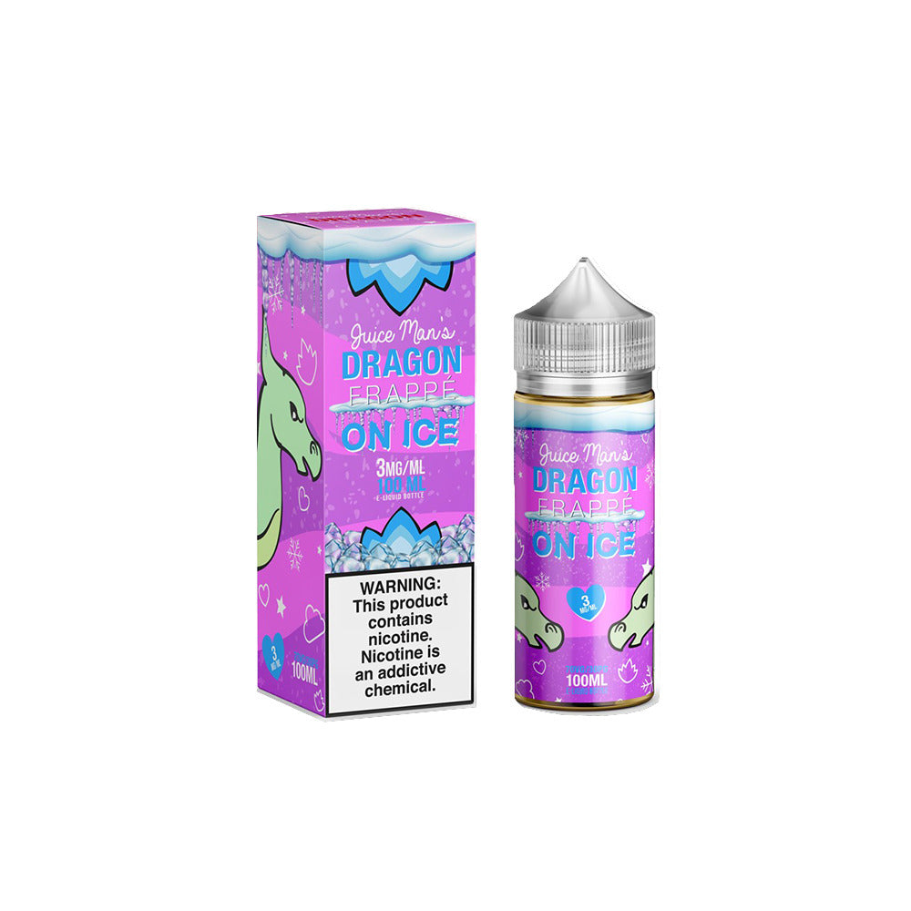 Juice Man Series E-Liquid | 100mL | 3mg | Freebase | Dragon Frappe On Ice  with Packaging