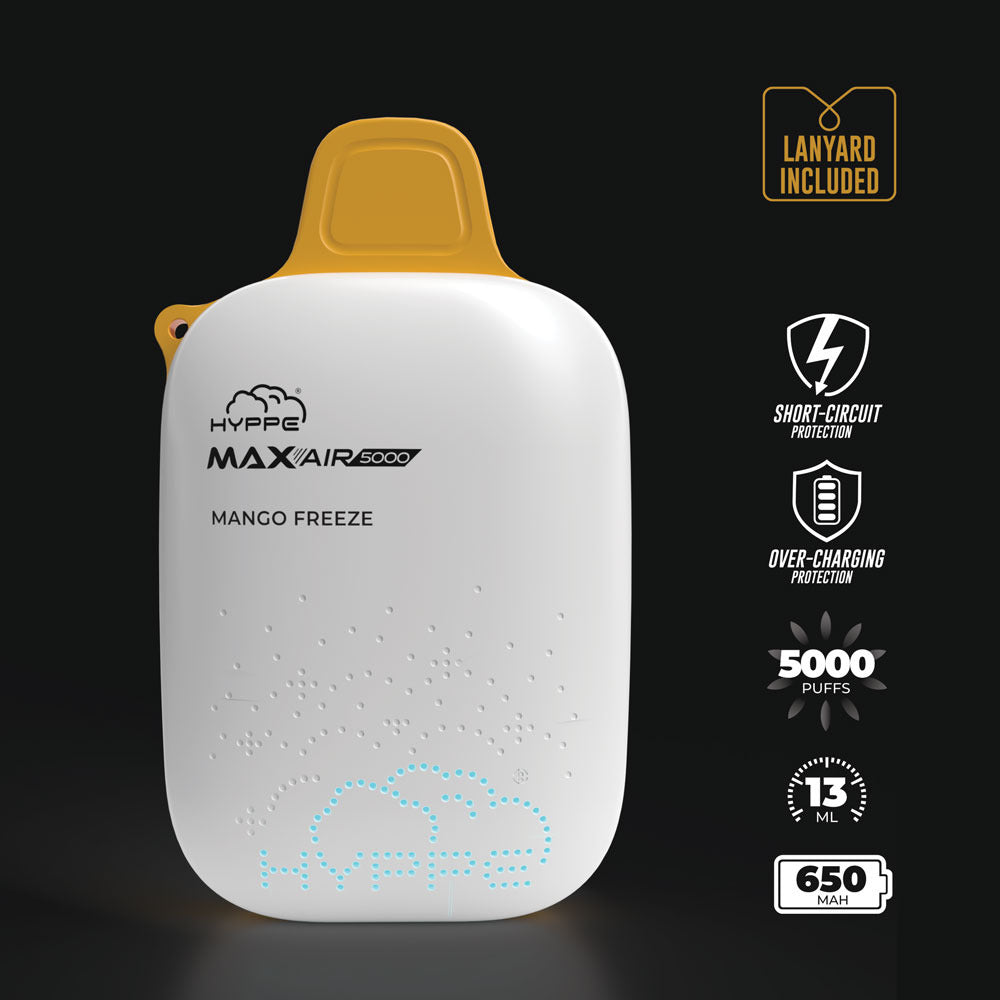 Max Air Disposable | 5000 Puffs | 13mL | 50mg | Mango Freeze