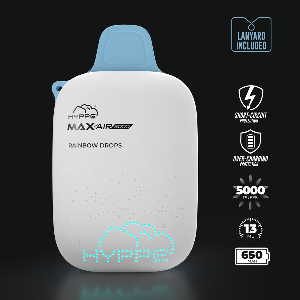 Max Air Disposable | 5000 Puffs | 13mL | 50mg | Rainbow Drops