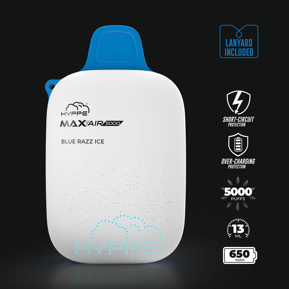 Max Air Disposable | 5000 Puffs | 13mL | 50mg | Blue Razz Ice