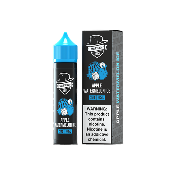 Mad Hatter E-Liquid | 60mL | 3mg | Freebase | Apple Watermelon Ice with Packaging