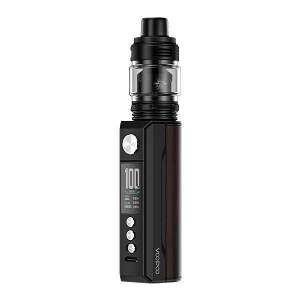 VooPoo Drag M100S Box Mod Kit Black Darkwood