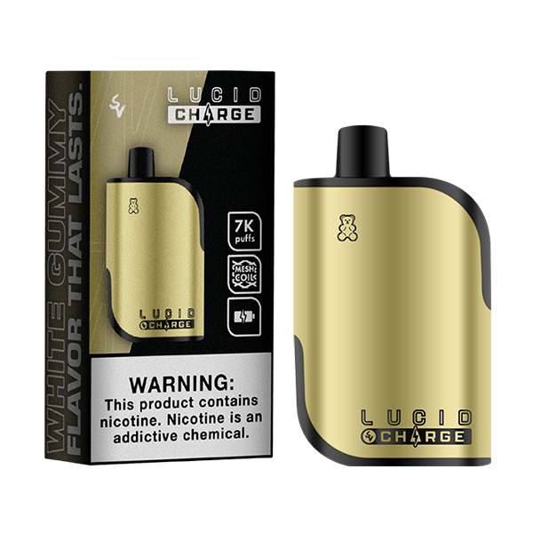 Lucid Charge Disposable | 7000 Puffs | 14mL | 50mg | White Gummy with packaging