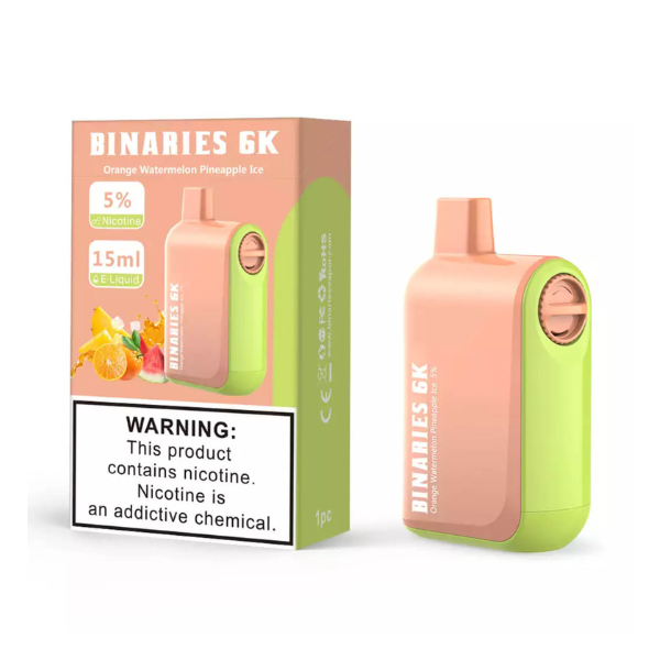 HorizonTech - Binaries Cabin Disposable | 6000 puffs | 15mL Orange Watermelon Pineapple Ice with Packaging