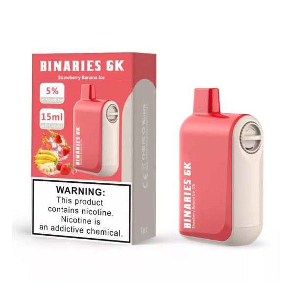 HorizonTech - Binaries Cabin Disposable | 6000 puffs | 15mL Strawberry Banana Ice with Packaging