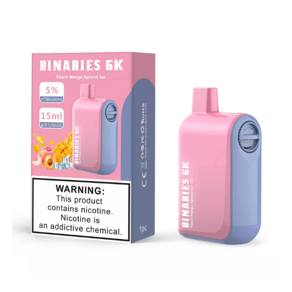 HorizonTech - Binaries Cabin Disposable | 6000 puffs | 15mL Peach Mango Apricot Ice with Packaging