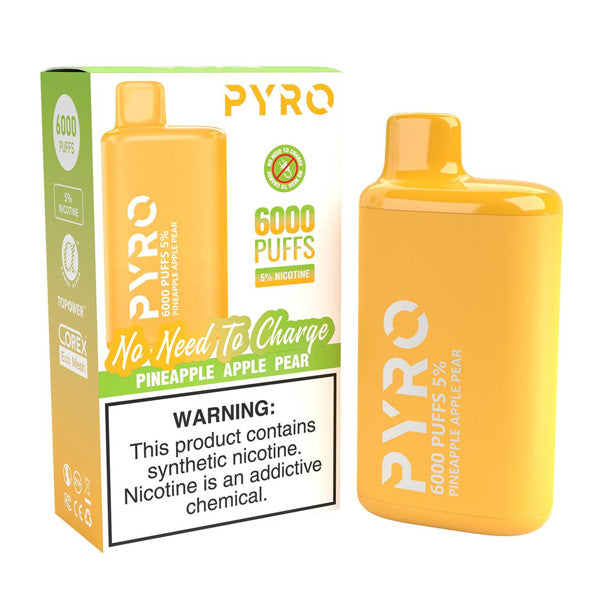 Pyro Disposable | 6000 Puffs | 13ml | 5% | Pineapple Apple Pear