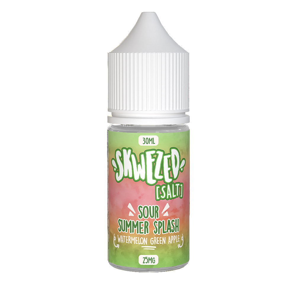 Skwezed Salt Series E-Liquid | 30mL | 25mg | Salt Nic | Sour Summer Splash (Watermelon Green Apple)