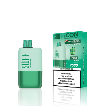 SWFT Icon Disposable | 7500 Puffs | 17mL | Lemon Mist Ice with Packaging