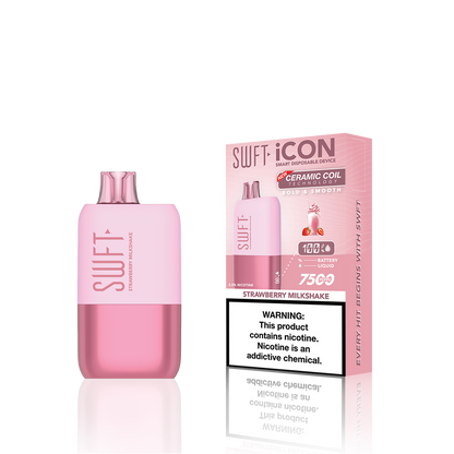 SWFT Icon Disposable | 7500 Puffs | 17mL | Strawberry Milkshake with Packaging