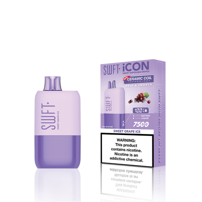 SWFT Icon Disposable | 7500 Puffs | 17mL | Sweet Grape Ice with Packaging