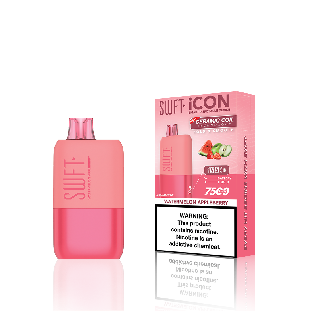 SWFT Icon Disposable | 7500 Puffs | 17mL | Watermelon Appleberry with Packaging