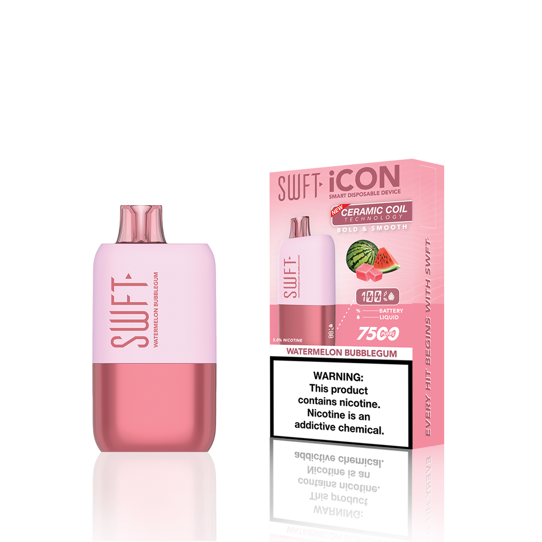 SWFT Icon Disposable | 7500 Puffs | 17mL | Watermelon Bubblegum with Packaging