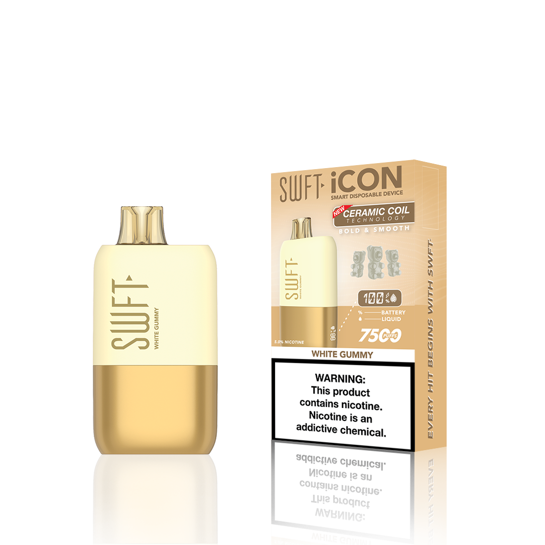 SWFT Icon Disposable | 7500 Puffs | 17mL | White Gummy with Packaging