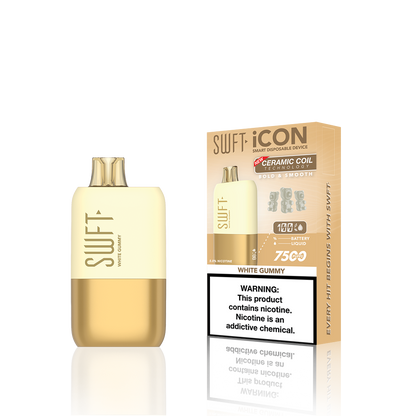 SWFT Icon Disposable | 7500 Puffs | 17mL | White Gummy with Packaging