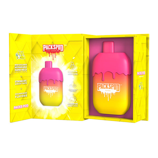 Packspod Disposable | 5000 Puffs | 12mL | 50mg | pina colada with packaging