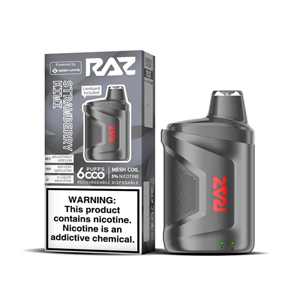 RAZ CA6000 Disposable | 6000 Puffs | 10mL | 50mg | Strawberry Kiwi with Packaging
