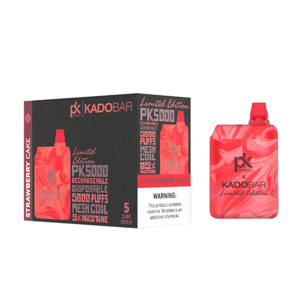 KadoBar PK5000 Disposable | 5000 Puffs | 14mL | 50mg | Strawberry Cake with Packaging