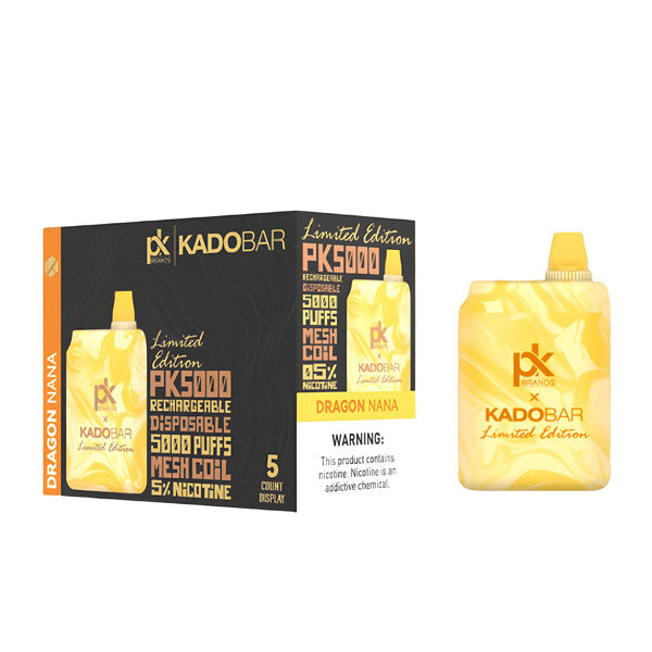 KadoBar PK5000 Disposable 5000 Puffs 14mL 50mg Dragon Nana with Packaging