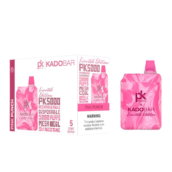 KadoBar PK5000 Disposable | 5000 Puffs | 14mL | 50mg | Pink Punch with Packaging
