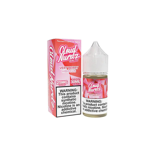 Very Berry Hibiscus by Cloud Nurdz TFN Salt 30mL (25mg) with Packaging