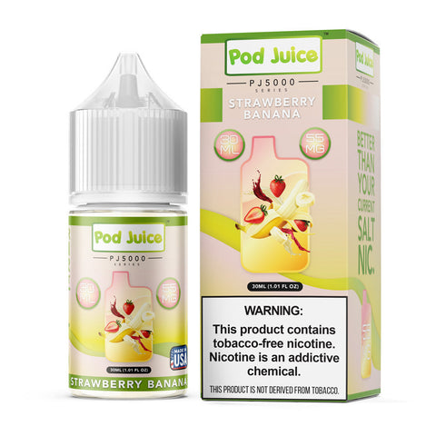 Strawberry Banana by Pod Juice PJ5000 Series Salt 30mL with Packaging