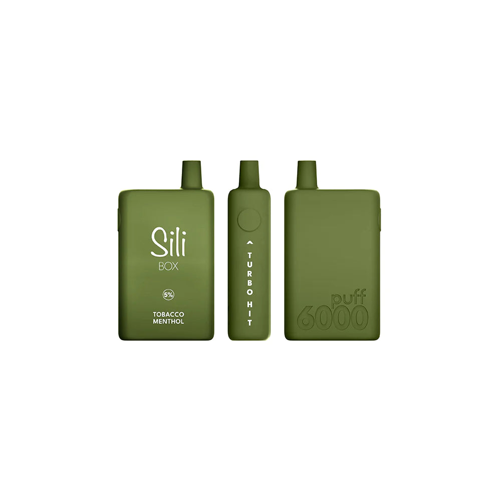 Sili Box Disposable | 6000 Puffs | 16mL | Tobacco Menthol