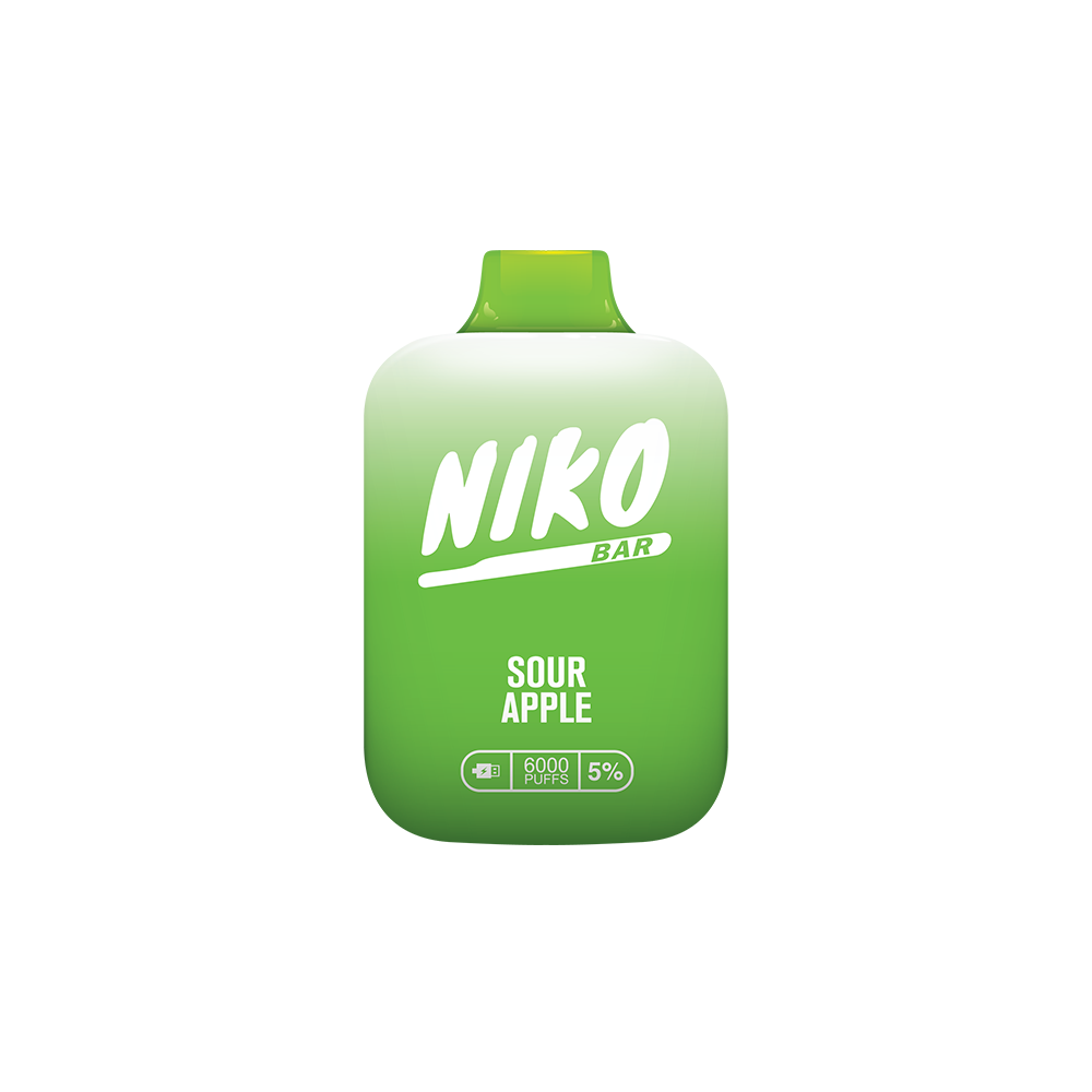Niko Bar Disposable | 7000 Puffs | 15mL  | 50mg | Sour Apple