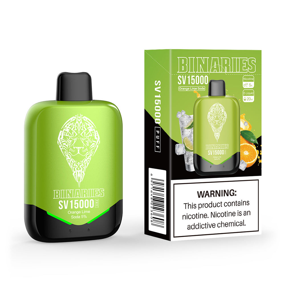 HorizonTech Binaries Cabin Disposable SV | 15000 Puffs | 20mL Orange Lime Soda with Packaging