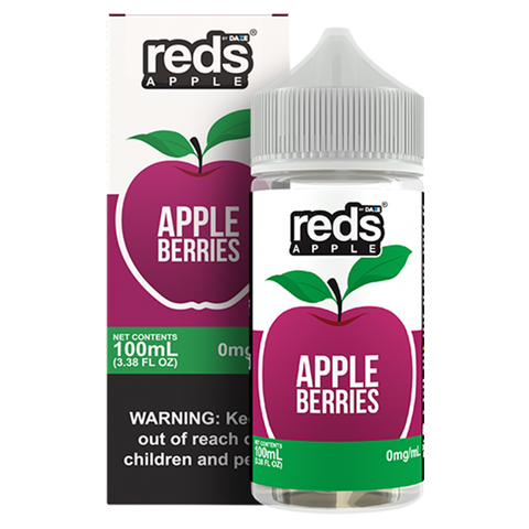 Berries by 7Daze Reds 100mL 0mg bottle with Packaging