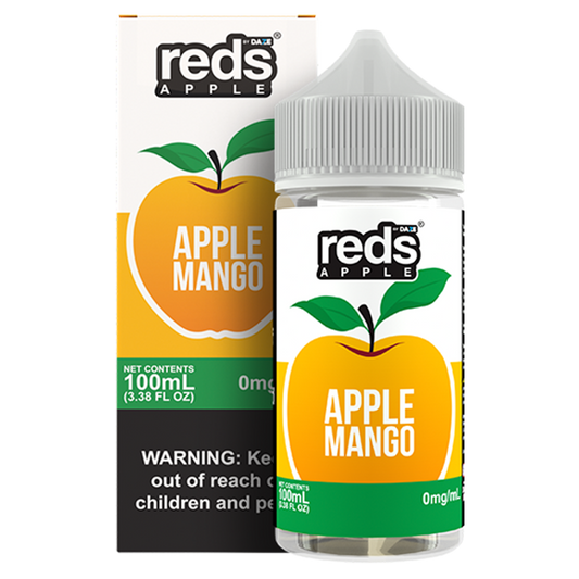 Mango by 7Daze Reds 100mL 0mg bottle with Packaging