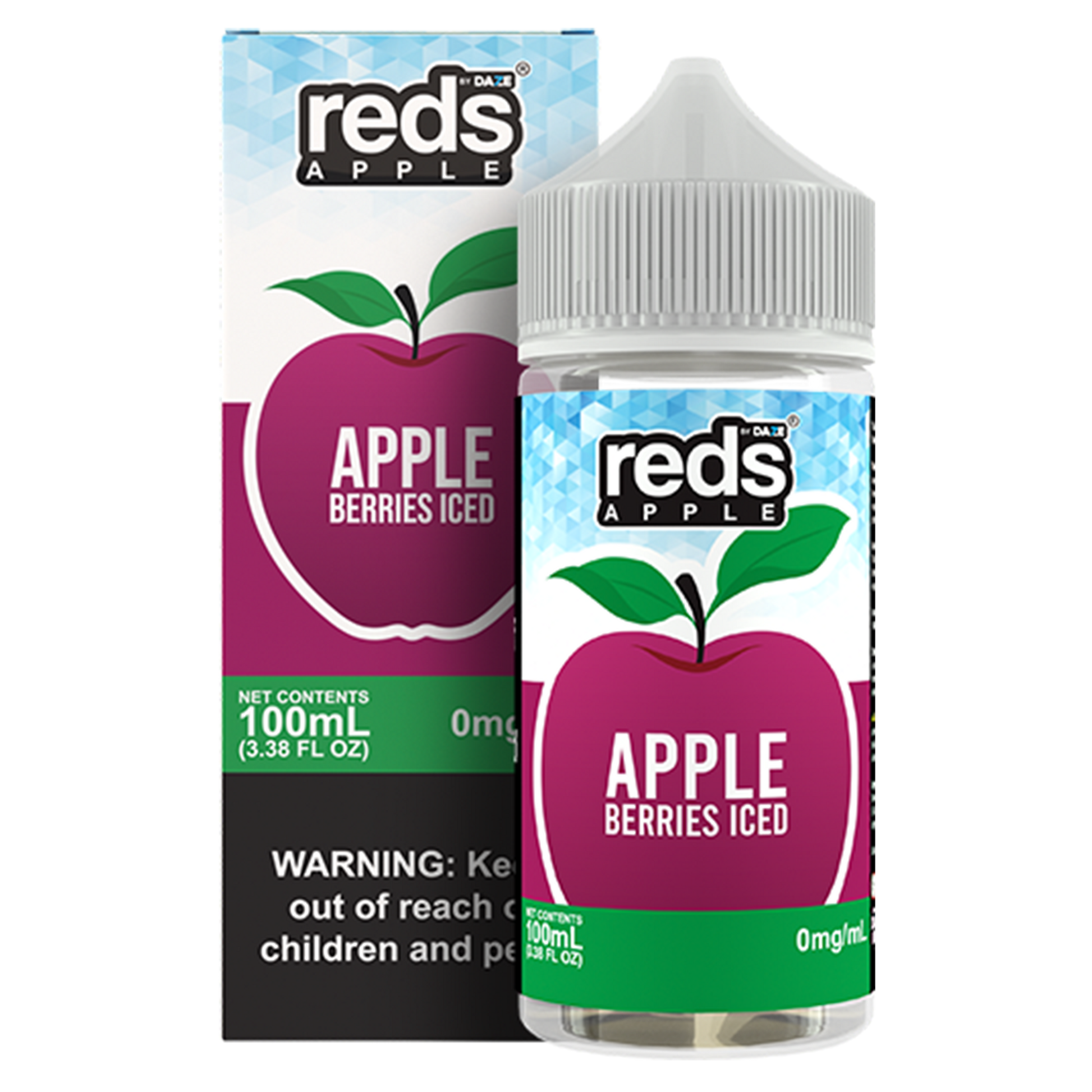 Berries Ice by 7Daze Reds 100mL 0mg bottle with Packaging